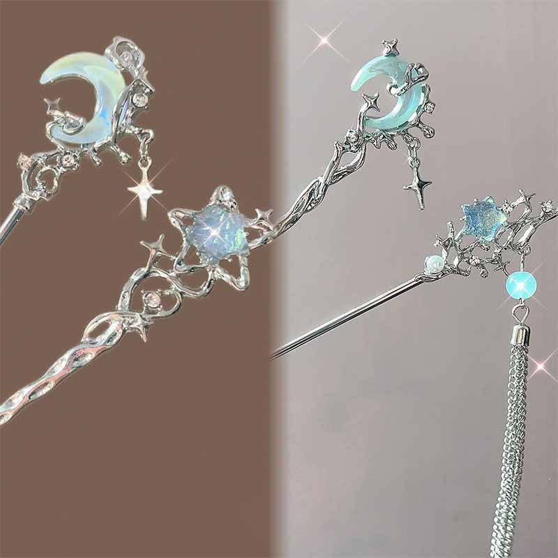 Moonstone Star Moon Hair Stick - Shop Jewelry & Watches Near Me review and price