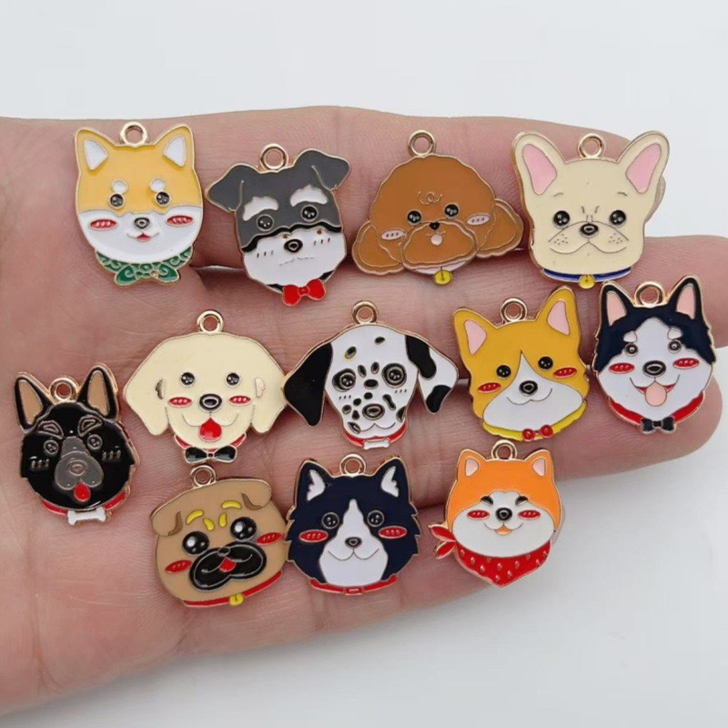 12pcs cartoon pet spotted dog  - Drop Earrings review and price