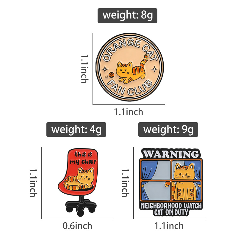 Orange Cat Fan Club Enamel Pin - Jewelry Watches For Kids review and price