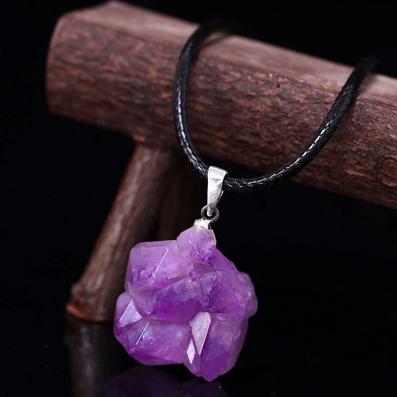Natural Amethysts Flower Neckl - Crystal Choker Necklace review and price