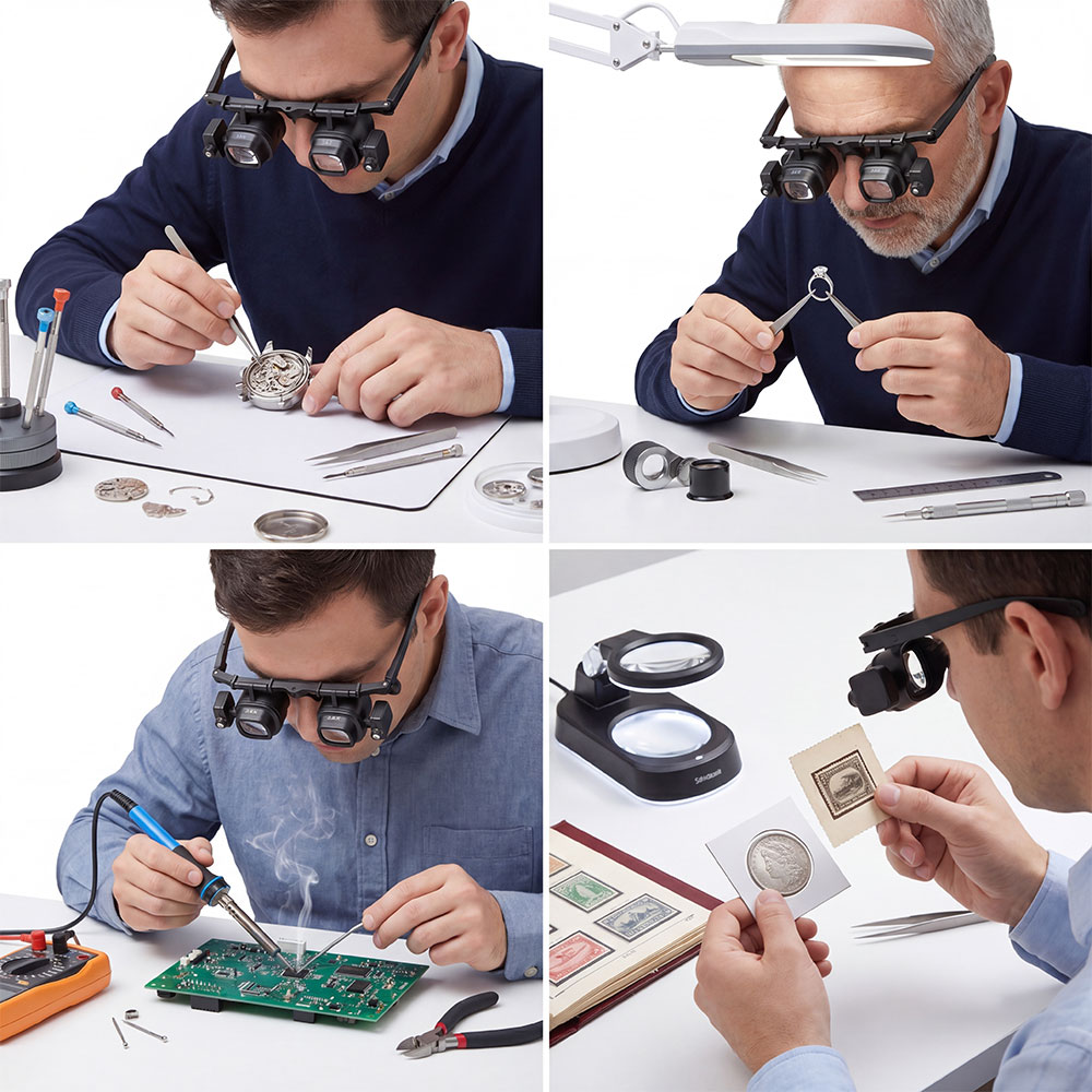 Portable 2X-24X Headband Magni - Jewelry Eyewear Watches & Accessories review and price