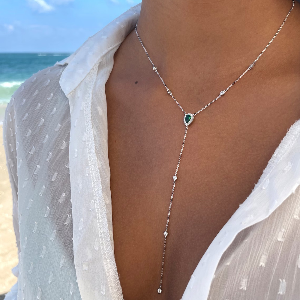 Stonefans Emerald Green Teardr - Crystal Choker Necklace review and price