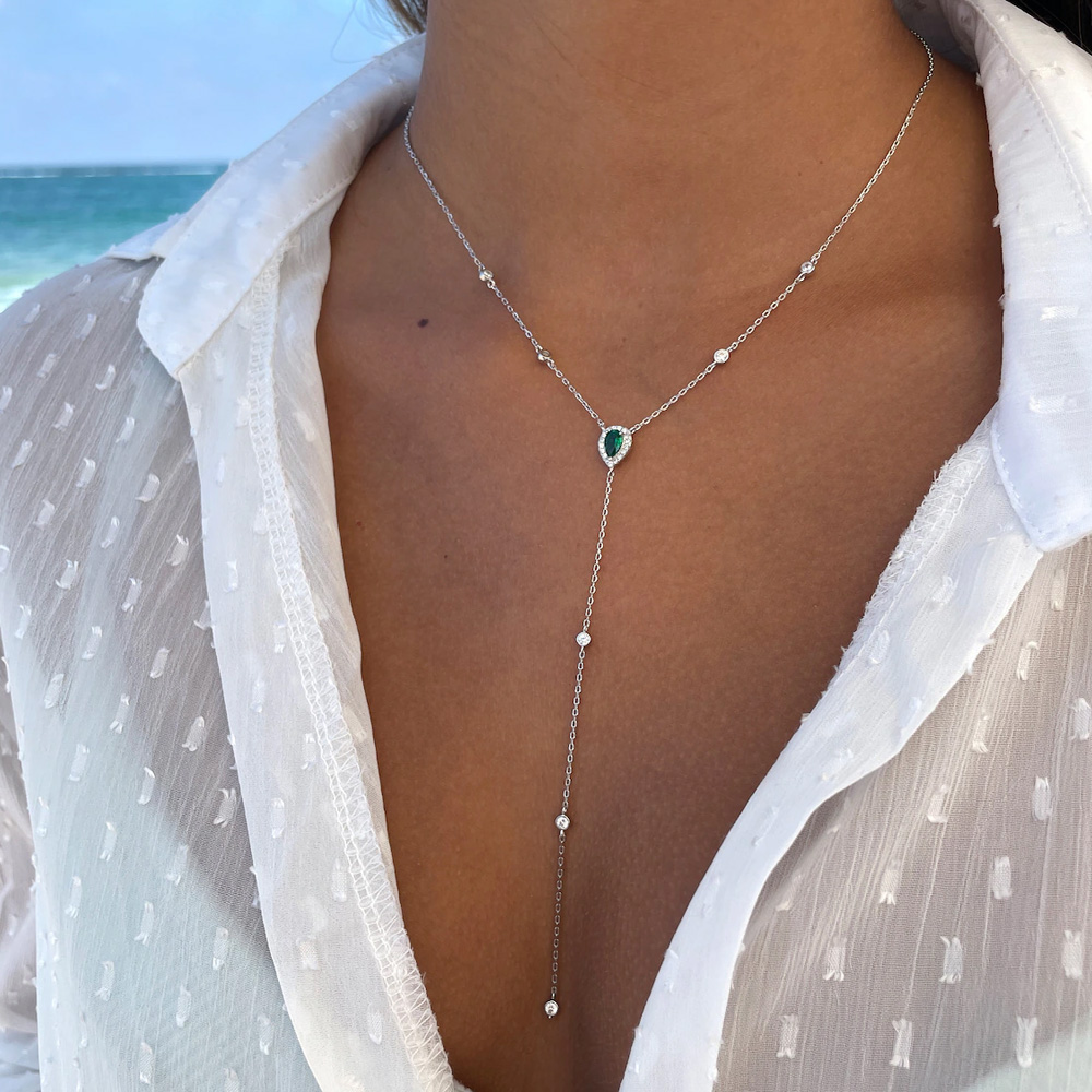 Stonefans Emerald Green Teardr - Crystal Choker Necklace review and price
